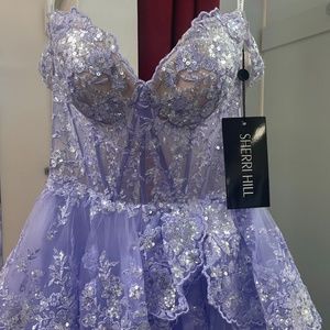 Sherri HIll Lilac Dress